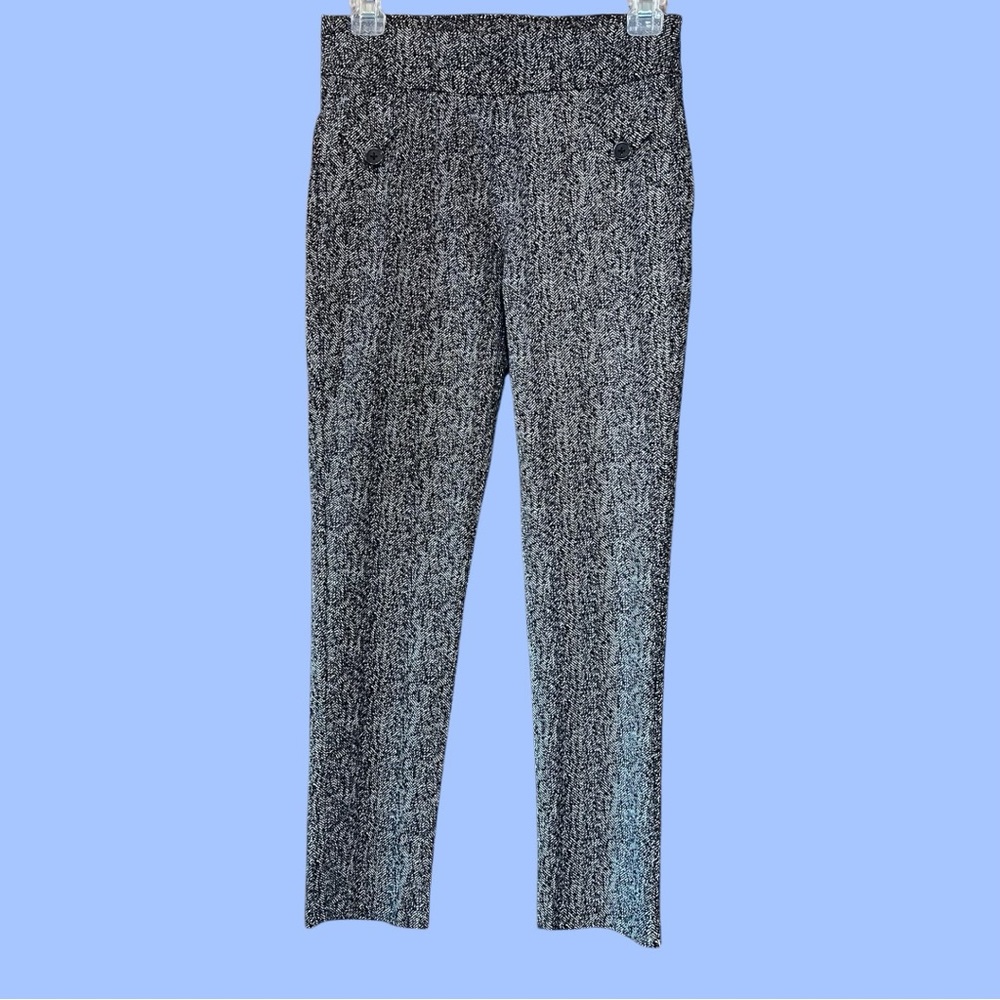 JOE B. Pull-on Pants Slacks Trousers Black White Sz S Joe Benbasset‎